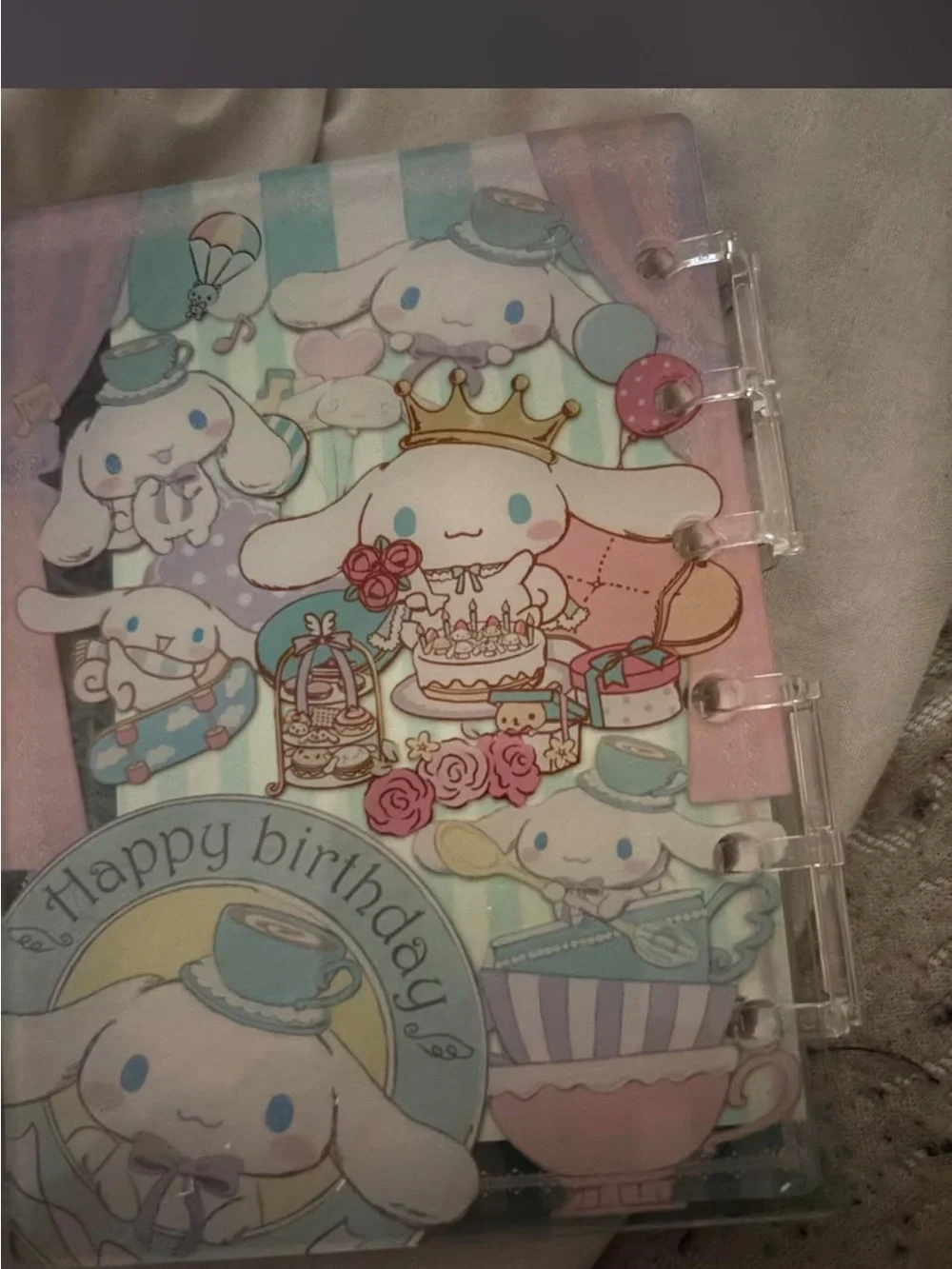 New Sanrio Cinnamoroll Pastel Pink & Blue Decorative shaker notebook